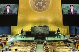 Le président Luong Cuong s’exprime lors du débat général de haut niveau de la 80ᵉ session de l’Assemblée générale des Nations Unies. Photo : VNA