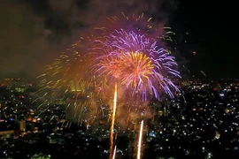 Hanoi organise un feu d’artifice le soir du 10 août pour célébrer le 80e anniversaire de la Fête nationale. Photo : dantri.com.vn