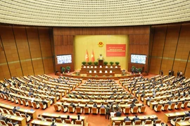 Vue de la Conférence nationale consacrée à l’étude et à la mise en œuvre de la Résolution du 14e Congrès national du Parti, à Hanoi, le 7 février. Photo: VNA
