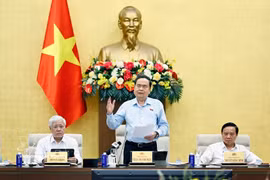 Le président de l’Assemblée nationale, Trân Thanh Mân, s’exprime lors de la réunion avec le Conseil des affaires ethniques, les commissions et le bureau de l’Assemblée nationale, à Hanoi, le 6 juillet. Photo : VNA