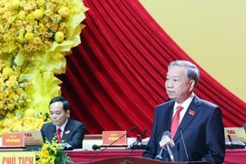 Le secrétaire général Tô Lâm s’adresse au premier Congrès du Comité du Parti de Hô Chi Minh-Ville pour le mandat 2025-2030. Photo: VNA