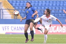 L'équipe féminine des moins de 17 ans du Vietnam affronte l'équipe féminine des moins de 17 ans de Guam lors de son premier match des éliminatoires de la Coupe d'Asie féminine des moins de 17 ans de l'AFC 2026. Photo : AFC