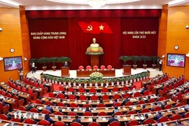 Vue du 11e Plénum du Comité central du Parti du 13e mandat, à Hanoi. Photo : VNA