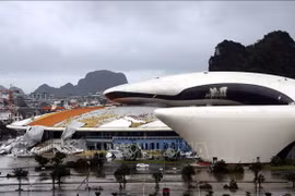 Le Palais de planification, foires et expositions de la province de Quang Ninh, dévasté par le typhon Yagi, en septembre 2024. Photo : VNA