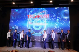 Des délégués lors du lancement de la nouvelle version de la plateforme d'échange technologique de Hô Chi Minh-Ville. Photo : VNA
