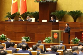 Le Premier ministre Pham Minh Chinh appelle à des actions concertées pour mettre en œuvre la résolution n°57-NQ/TW du Politburo sur la science et la technologie, à Hanoi, le 13 janvier. Photo : VNA