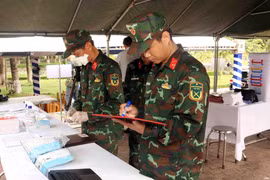 Soldats à Hô Chi Minh-Ville, en pleine campagne nationale de 500 jours d’accélération de la recherche, du rassemblement et de l’identification des restes de martyrs. Photo: VNA