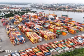 Conteneurs au port Long Binh (SOWATCO) à Hô Chi Minh-Ville. Photo : VNA
