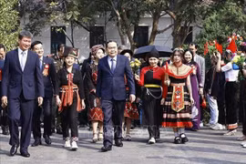 Le président de l’Assemblée nationale Trân Thanh Mân, à Yên Bai, le 4 janvier. Photo: VNA
