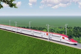 Illustration du projet de ligne ferroviaire à grande vitesse Nord-Sud. Photo : baochinhphu.vn
