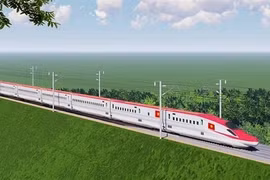 Illustration du projet de ligne ferroviaire à grande vitesse Nord-Sud. Photo : baochinhphu.vn