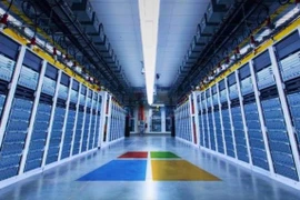 À l'intérieur d'un centre de données. Photo : Microsoft Data Center