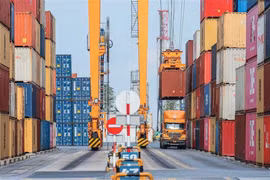 Au port de Nam Dinh Vu, à Hai Phong (Nord). Photo : VNA