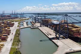 Le port de Cai Mep, à Hô Chi Minh-Ville. Photo: VNA