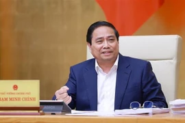 Le Premier ministre Pham Minh Chinh s’exprime lors de la réunion thématique de mai du gouvernement, à Hanoi, le 22 mai. Photo : VNA