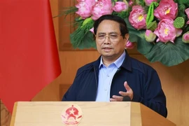 Le Premier ministre Pham Minh Chinh s’exprime lors de la réunion, à Hanoi, le 1er octobre 2025. Photo : VNA