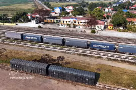 Le réseau ferroviaire de la gare de Kep (Bac Ninh) est relié à quatre lignes : Kep – Dong Dang – Pingxiang (Chine), Kep – Luu Xa (Thai Nguyên), Kep – Ha Long (port de Cai Lân) et Kep – Yên Viên (Hanoi). Photo : VNA