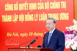 Le secrétaire général du Parti, Tô Lâm, s’exprime lors de la conférence, à Hanoi, le 10 mars. Photo : VNA