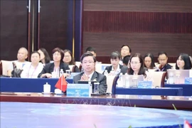 Le vice-ministre vietnamien des Sciences et Technologies, Bui Hoàng Phuong, lors de la table ronde ministérielle ASEAN-Chine sur l’IA, à Nanning, le 18 septembre. Photo : VNA