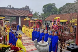 Rituel traditionnel du Festival de Cô Loa 2025. Photo : baovanhoa.vn