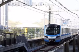 Ligne de métro n°1 à Hô Chi Minh-Ville. Photo: VNA