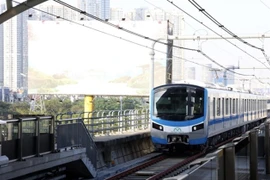 Ligne de métro n°1 à Hô Chi Minh-Ville. Photo: VNA