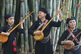 À Thai Hai, les enfants apprennent le Then dès 5-6 ans. Photo: Thai Nguyên TV