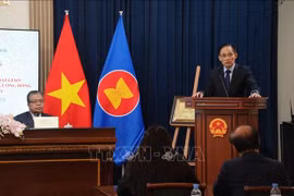Lê Hoài Trung, membre du Politburo et ministre des Affaires étrangères, envoyé spécial du secrétaire général du Parti communiste du Vietnam, Tô Lâm, lors de la rencontre, à Moscou, le 25 février. Photo : VNA