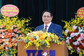 Le Premier ministre Pham Minh Chinh s’est exprimé lors du 27e Congrès de l’organisation du Parti VNA, le 17 juillet. Photo : VNA