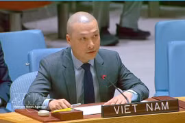 Le ministre-conseiller Nguyên Hoàng Nguyên s’exprime lors du débat public de haut niveau du Conseil de sécurité de l’ONU. Photo : VNA