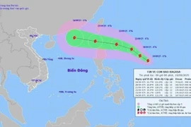Carte de situation du typhon Ragasa. Photo : NCHMF