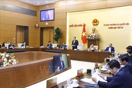 Le président de l’Assemblée nationale, Trân Thanh Mân s’exprime lors de la 43e session du Comité permanent de l’Assemblée nationale, le 14 mars. Photo: VNA