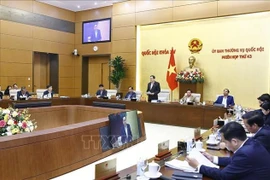 Le président de l’Assemblée nationale, Trân Thanh Mân s’exprime lors de la 43e session du Comité permanent de l’Assemblée nationale, le 14 mars. Photo: VNA