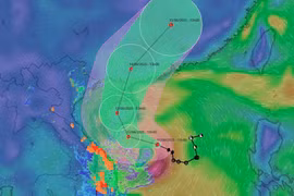 La tempête tropicale Wutip devrait évoluer de manière complexe. Photo : vndms