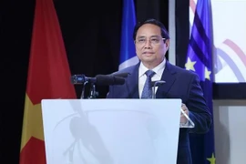 Le Premier ministre Pham Minh Chinh s’exprime lors du Forum des affaires Vietnam-France à Paris, mercredi 11 juin. Photo : VNA