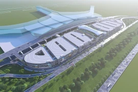 Vue en perspective du projet de parking de l’aéroport de Long Thành, dans la province de Dông Nai (Sud). Photo : Coteccons