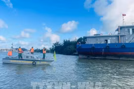 À Huê, les bateaux situés sur le chemin du typhon Fengshen ont été rappelés au port. Photo: VNA
