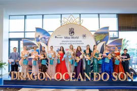 Les candidates à Miss Monde 2026 participeront à diverses activités et épreuves à Hai Phong — deuxième étape de leur séjour au Vietnam. Photo: cafef.vn