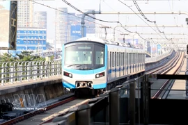 La ligne 1 du métro Bên Thành-Suôi Tiên part du centre de Hô Chi Minh-Ville en direction de Suoi Tiên. Photo : VNA