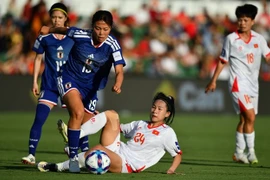 Nguyên Thi Thuy Hang (24) et ses coéquipières peinent à combler le fossé immense qui sépare les géants continentaux que sont le Japon et le Vietnam. Photo : AFC.