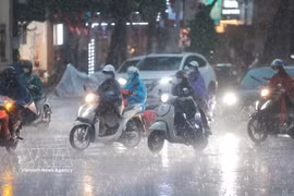 De fortes pluies vont faire leur retour dans le Nord, des orages sont attendus à Hanoi dimanche soir 14 juin. Photo : VNA