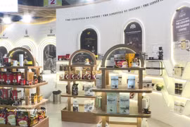 Le stand du groupe Trung Nguyen Legend au Salon international de l’alimentation et de l’hôtellerie (AAHAR) en Inde. Photo: VNA
