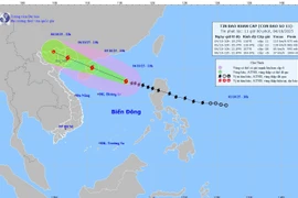 Trajectoire de la tempête tropicale Matmo. Source: Centre national de prévision hydrométéorologique