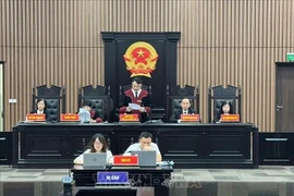 Le Tribunal populaire de Hanoi rend le 11 juillet son verdict concernant 41 accusés dans une importante affaire de corruption impliquant la société immobilière Phuc Son Group JSC et d’anciens hauts fonctionnaires provinciaux. Photo : VNA