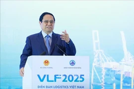 Le Premier ministre Pham Minh Chinh lors de la séance plénière du Forum de la logistique du Vietnam 2025. Photo: VNA