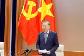 Le secrétaire général du Parti, Tô Lâm, prend la parole lors de l'événement. Photo : VNA