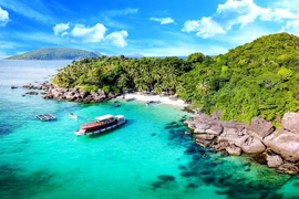 Vue aérienne de Bay Canh, la deuxième plus grande des 16 îles de Côn Dao Photo : Yeudulich