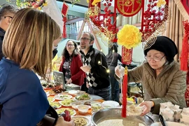 Dans un stand organisé lors de l’événement, à Nogent-sur-Marne, le 1er février. Photo : VNA