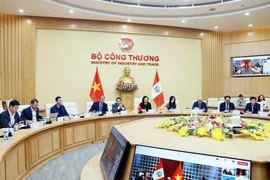 Vue de la troisième session du Comité intergouvernemental Vietnam-Pérou, le 27 mars. Photo: ministère de l’Industrie et du Commerce