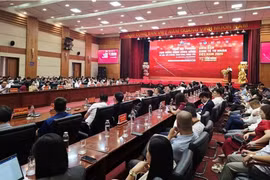 Vue de la séance de dialogue du VPSF 2025, à Hai Phong, le 20 août. Photo : baodautu.vn